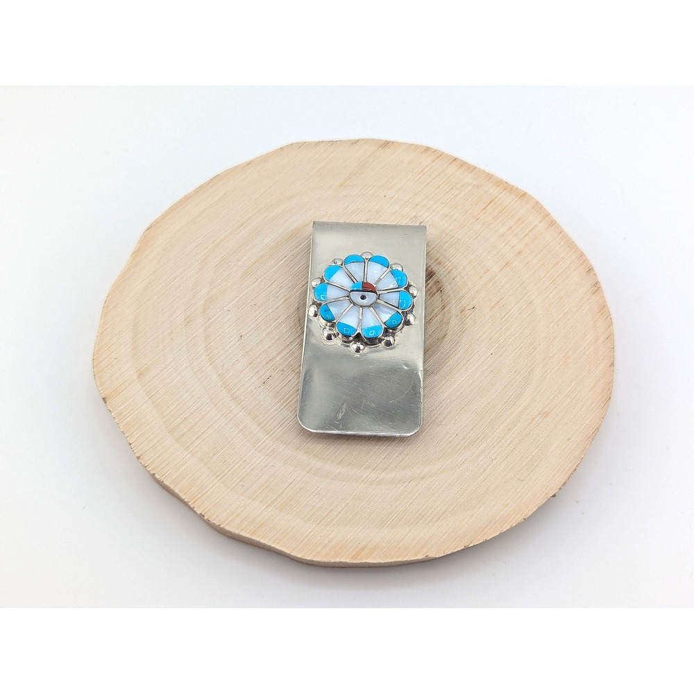 Handmade Ster Silver Money Clip Genuine Native American Men's‎ Accessories ***